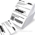 4x6 fanfold self adhesive thermal transfer shipping label